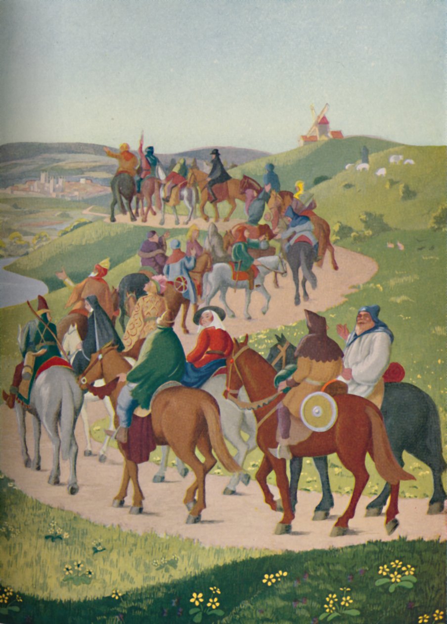 „Pielgrzymi jadący w kierunku Canterbury”, ok. 1950. autorstwa Donald Craig