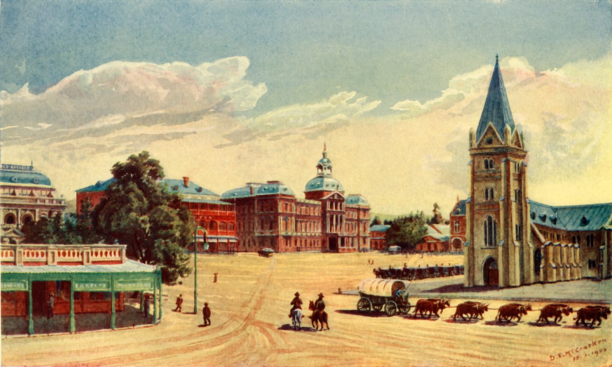 „Plac Kościelny, Pretoria”, 1902. autorstwa Donald McCracken