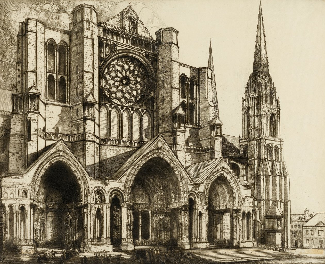 Chartres, portal północny autorstwa Donald Shaw MacLaughlan