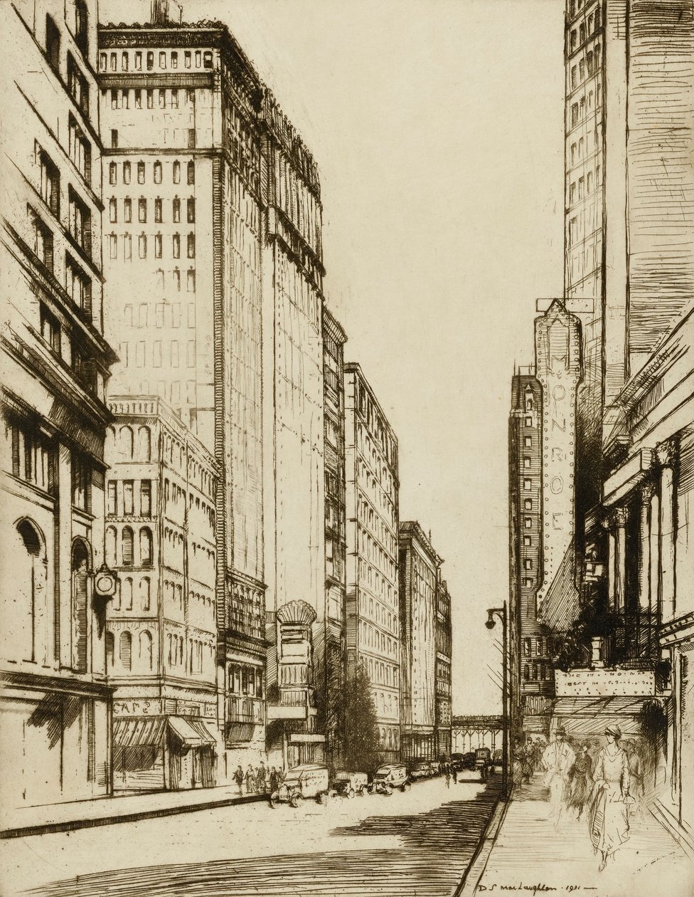 Chicago, Monroe Street autorstwa Donald Shaw MacLaughlan