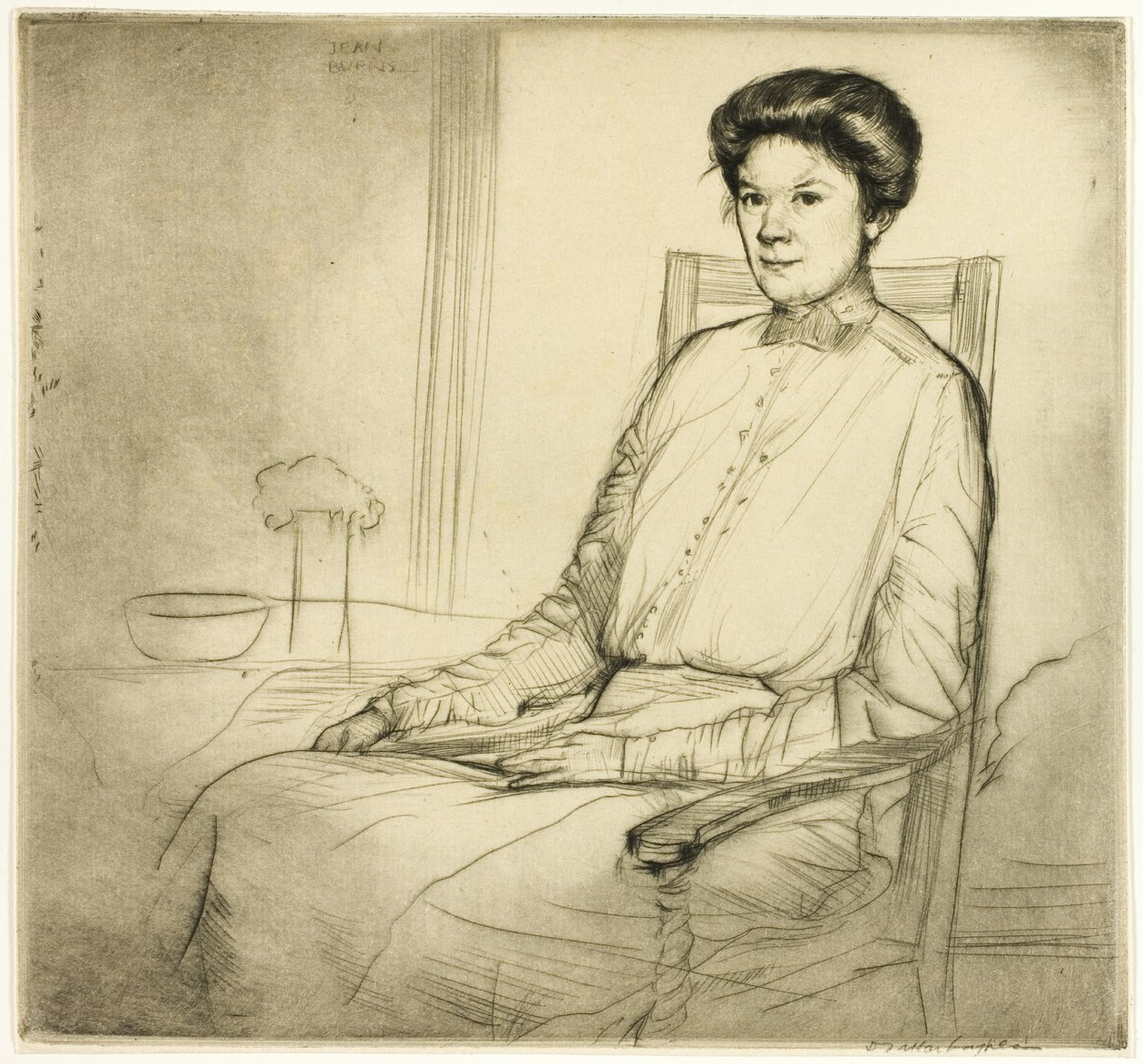 Sucha igła numer trzy: portret autorstwa Donald Shaw MacLaughlan