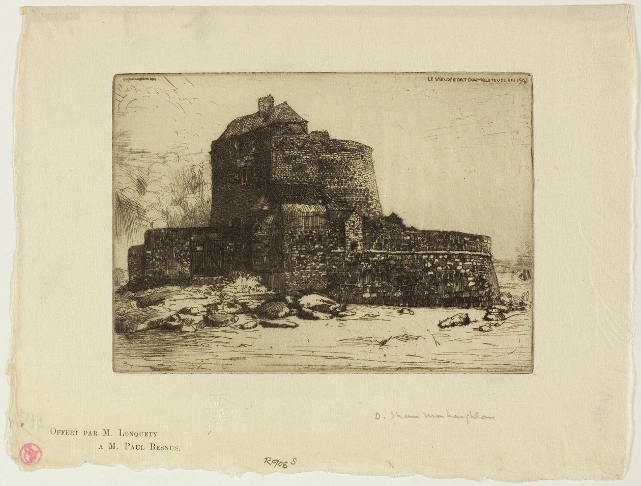 Stary Fort w Ambleteuse autorstwa Donald Shaw MacLaughlan