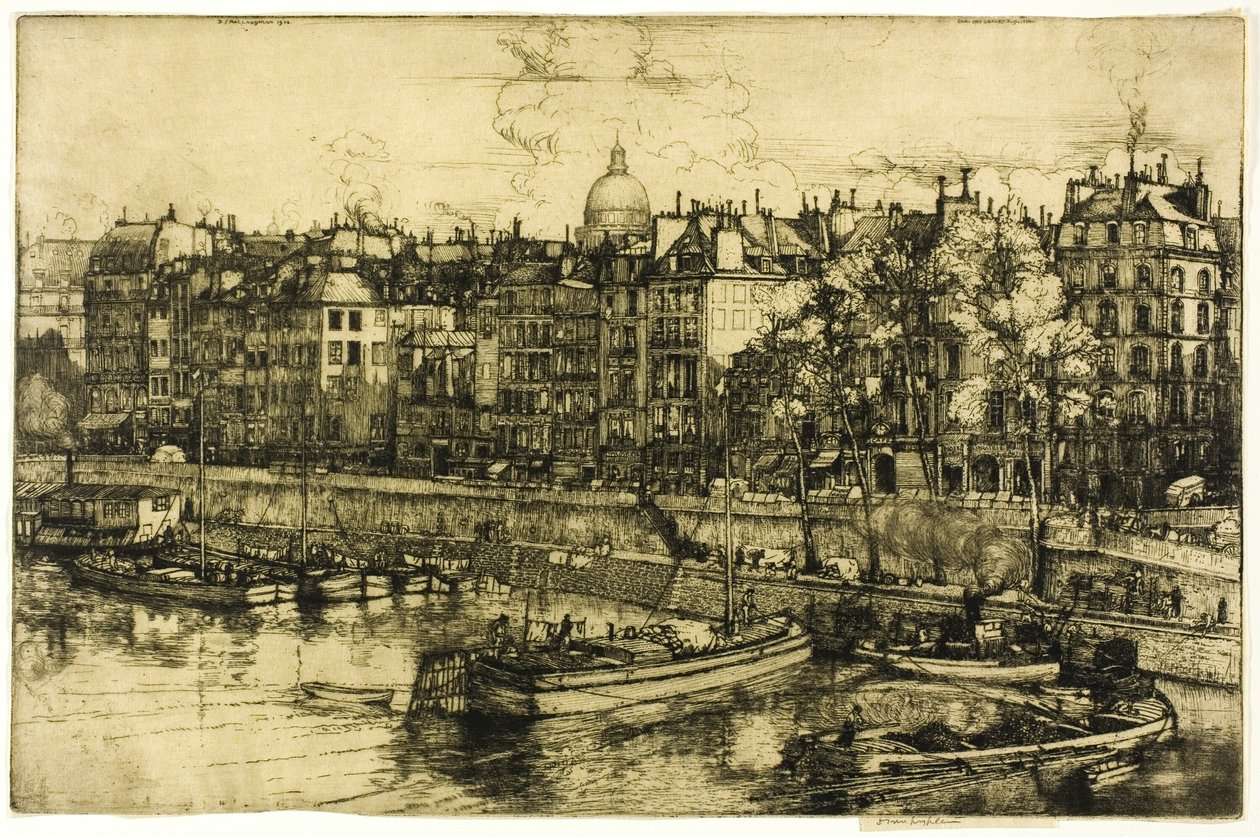 Quai des Grands Augustine, Paryż autorstwa Donald Shaw MacLaughlan