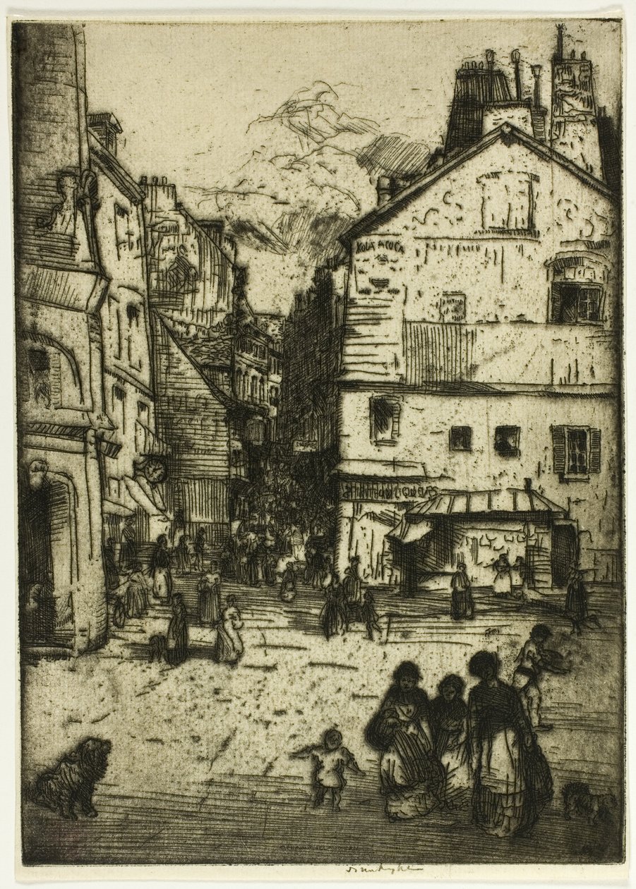 Rue Mouffetard, Paryż autorstwa Donald Shaw MacLaughlan