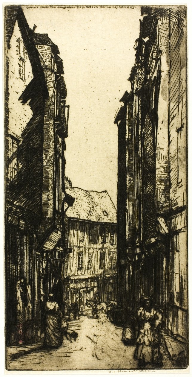Rue des Halles, Vannes, Bretania autorstwa Donald Shaw MacLaughlan