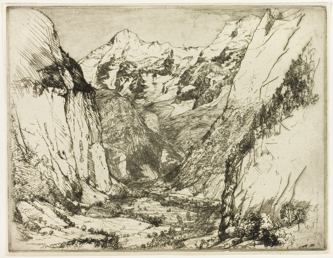 Lauterbrunnen autorstwa Donald Shaw MacLaughlan