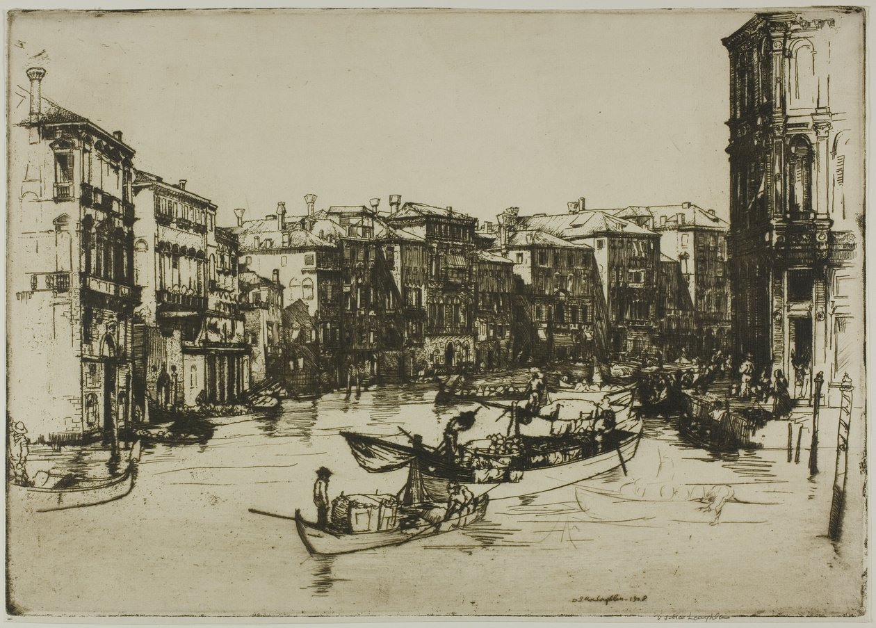 Rynek, Wenecja autorstwa Donald Shaw MacLaughlan