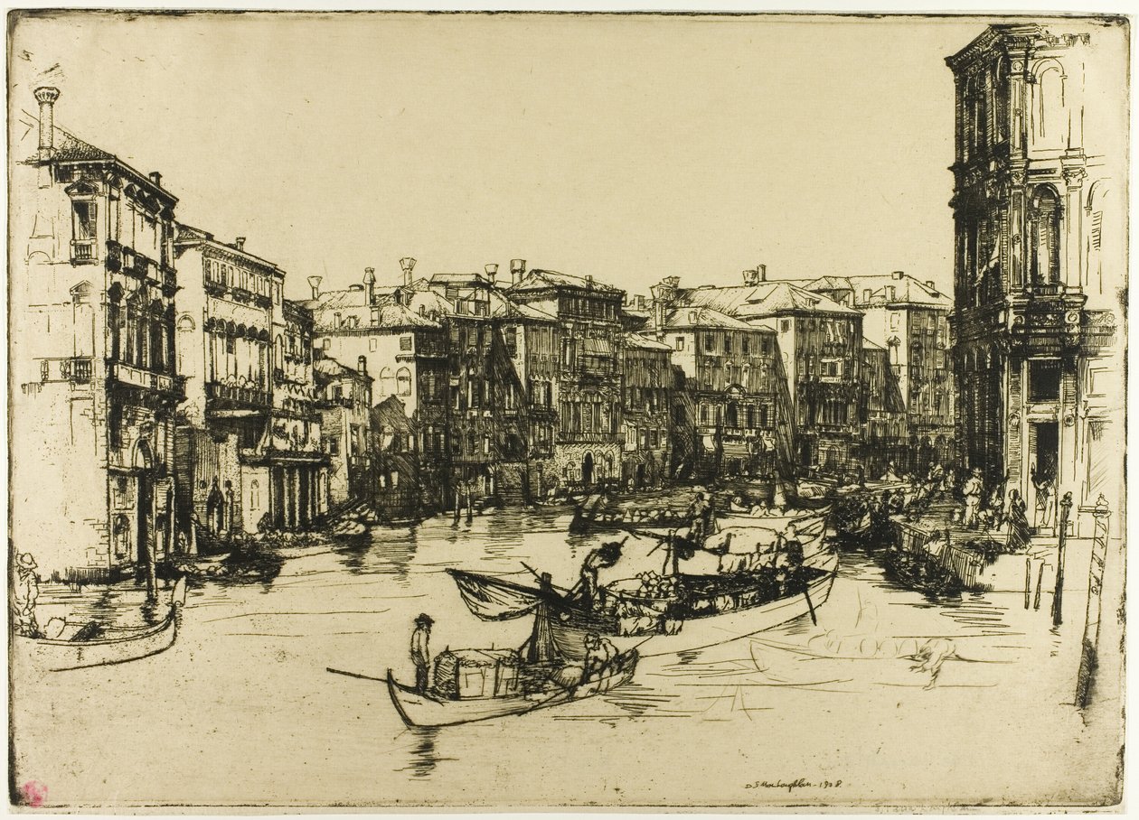 Rynek, Wenecja autorstwa Donald Shaw MacLaughlan