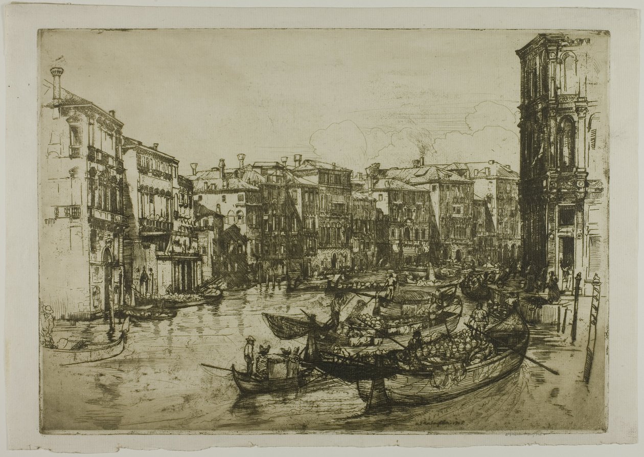 Rynek, Wenecja autorstwa Donald Shaw MacLaughlan