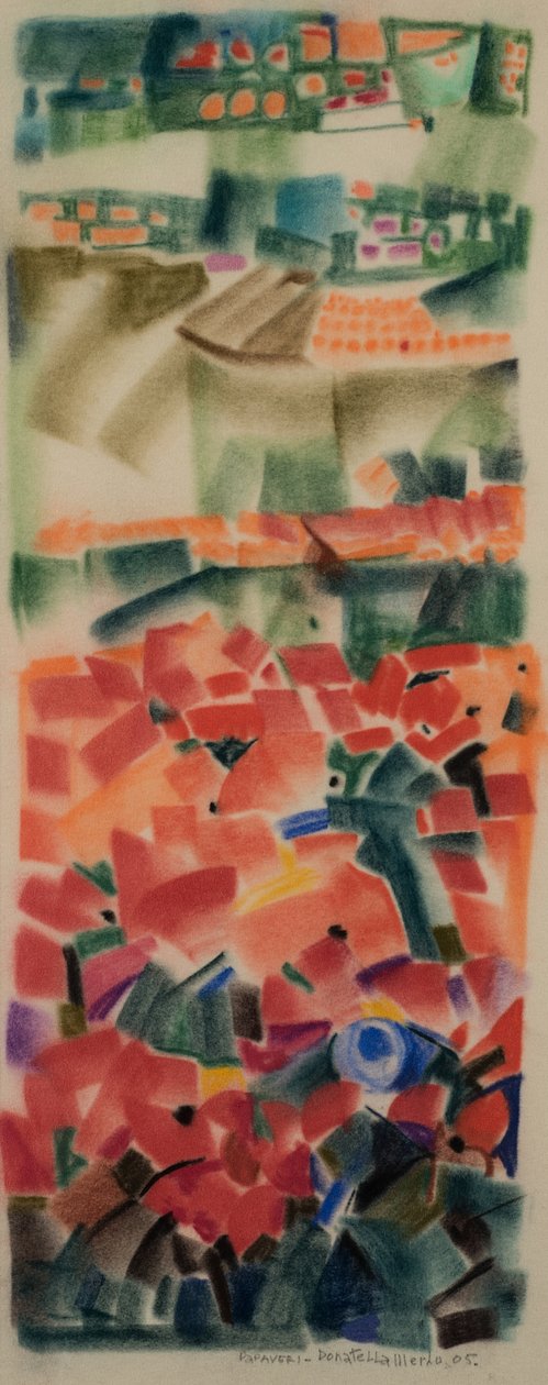 Maki, 2005 (pastel na aksamicie) autorstwa Donatella Merlo