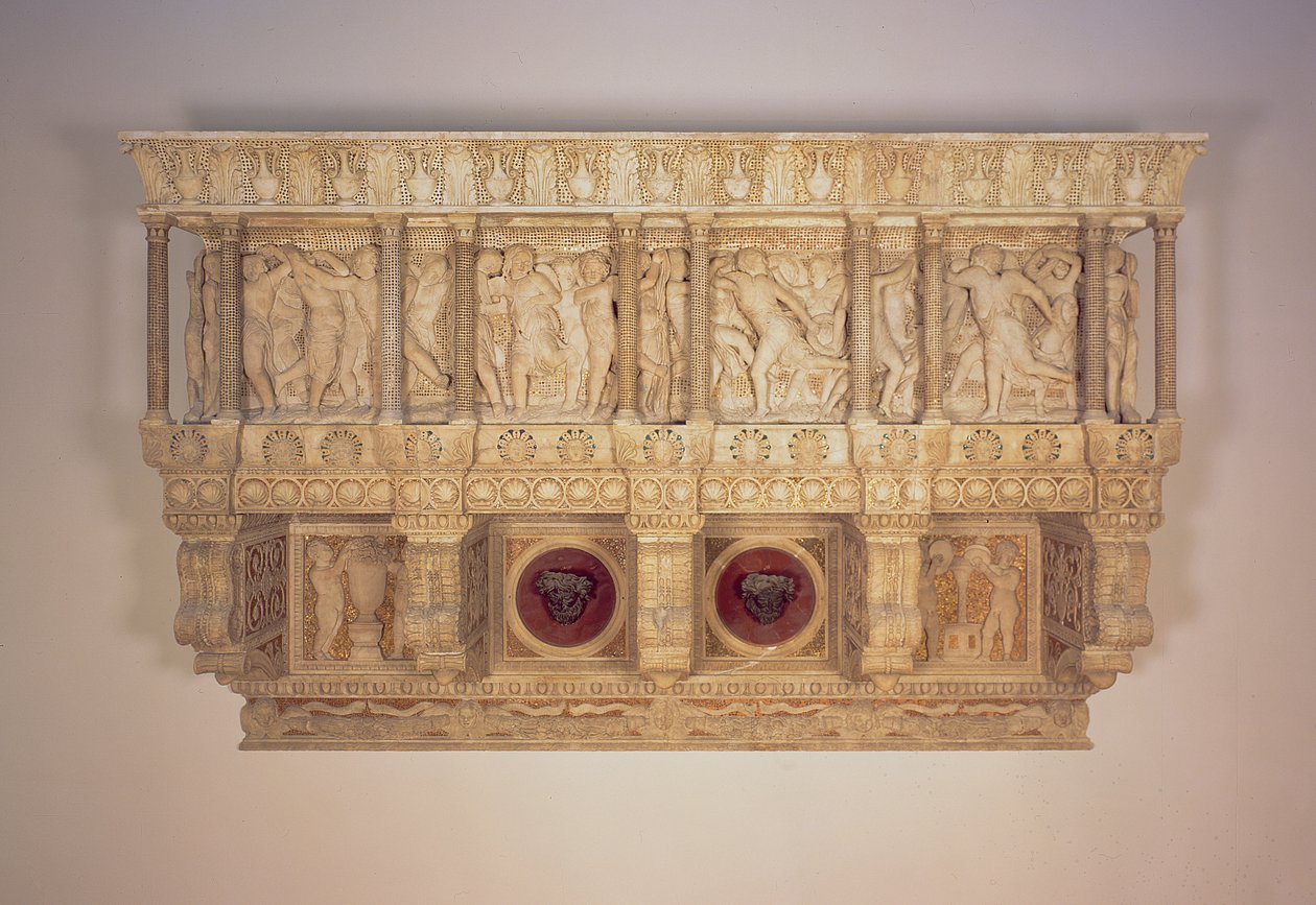 Cantoria, ok. 1433-39 (marmur i brąz) autorstwa Donatello