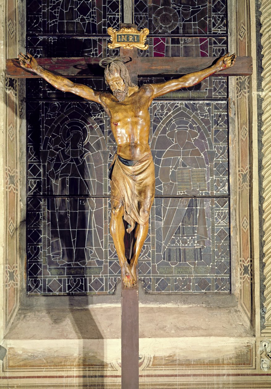 Krucyfiks, ok.1425 (drewno polichromowane) autorstwa Donatello