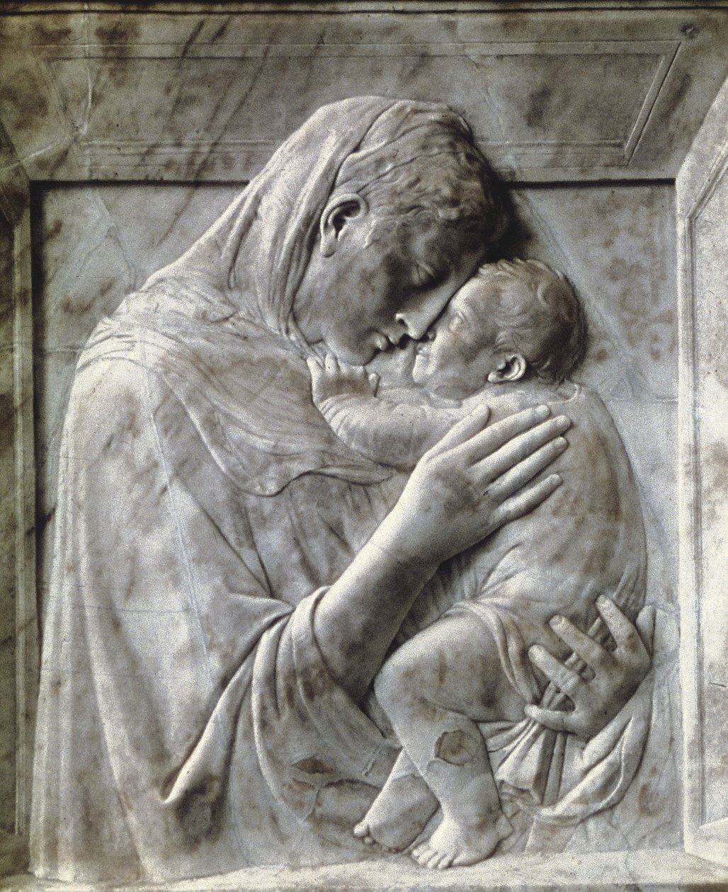 Madonna Pazzi (Dziewica z Dzieciątkiem), ok. 1417-18 (marmur) autorstwa Donatello
