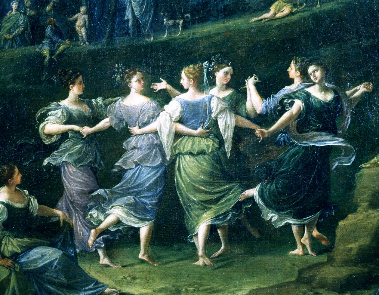 Tancerze, fragment z Tańca Nimf, 1724-25 autorstwa Donato Creti