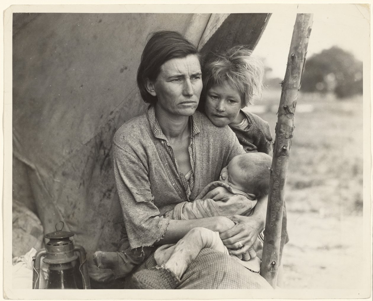 Bezrobotni zbieracze grochu, Kalifornia autorstwa Dorothea Lange