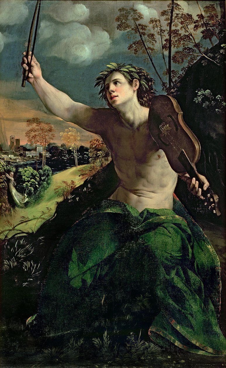 Apollo i Daphne autorstwa Dosso Dossi