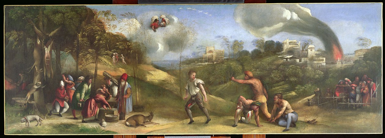 Igrzyska Sycylijskie, scena z Eneidy, fragment fryzu w kamerze księcia Alfonsa d