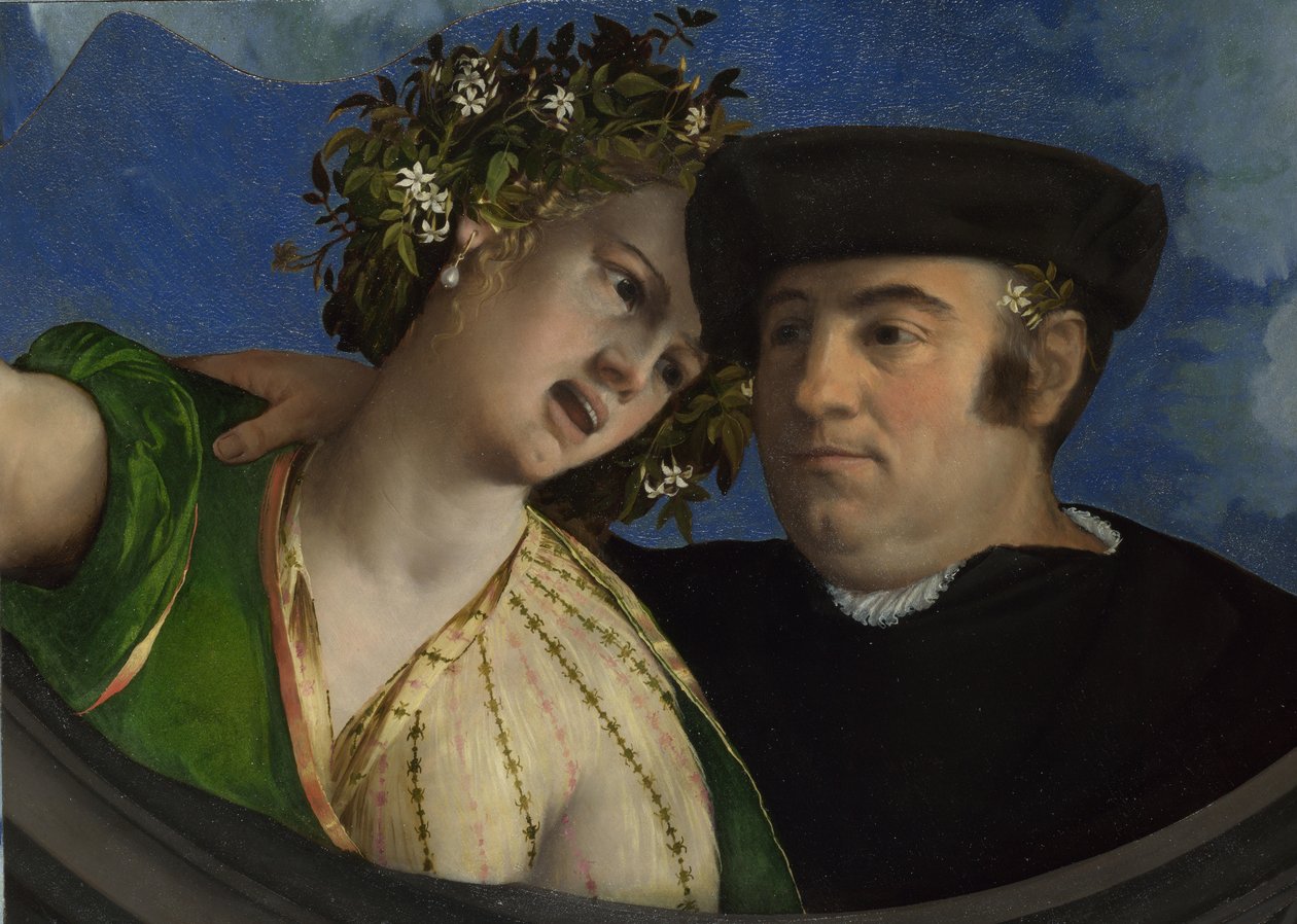 Mężczyzna obejmujący kobietę, ok. 1524 autorstwa Dosso Dossi
