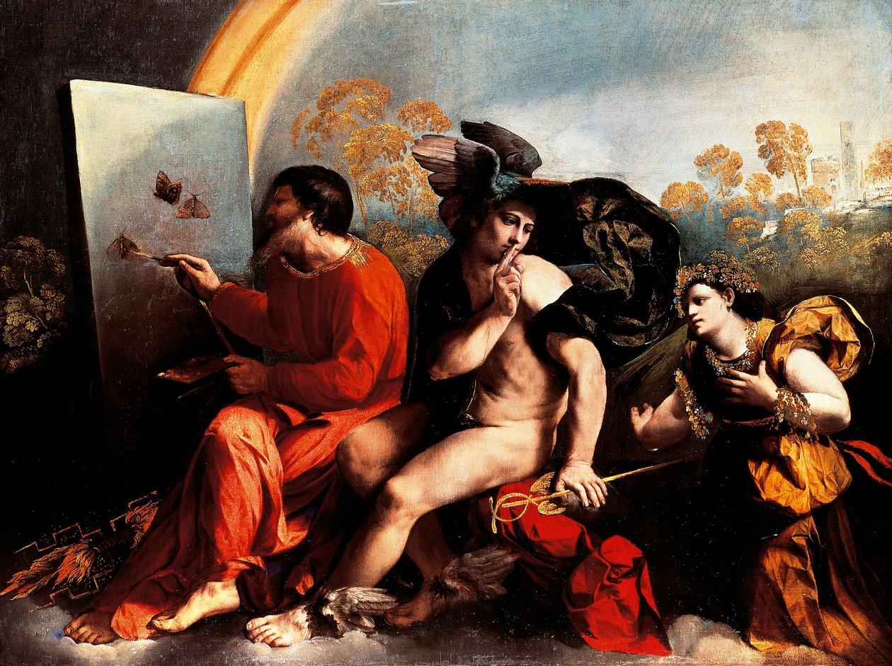 Jowisz i malarz – Dosso Dossi autorstwa Dosso Dossi