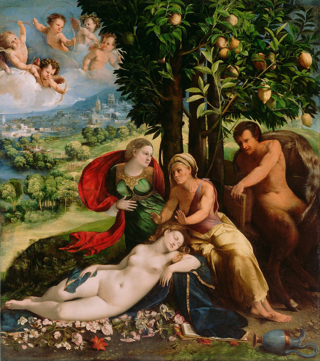 Scena mitologiczna autorstwa Dosso Dossi