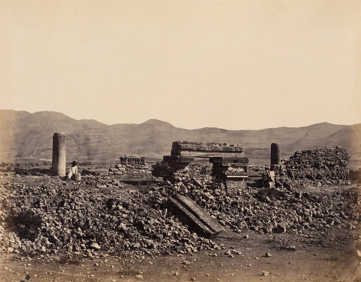 Drugi Pałac w Mitli, Meksyk, luty 1860. autorstwa Désiré Charnay