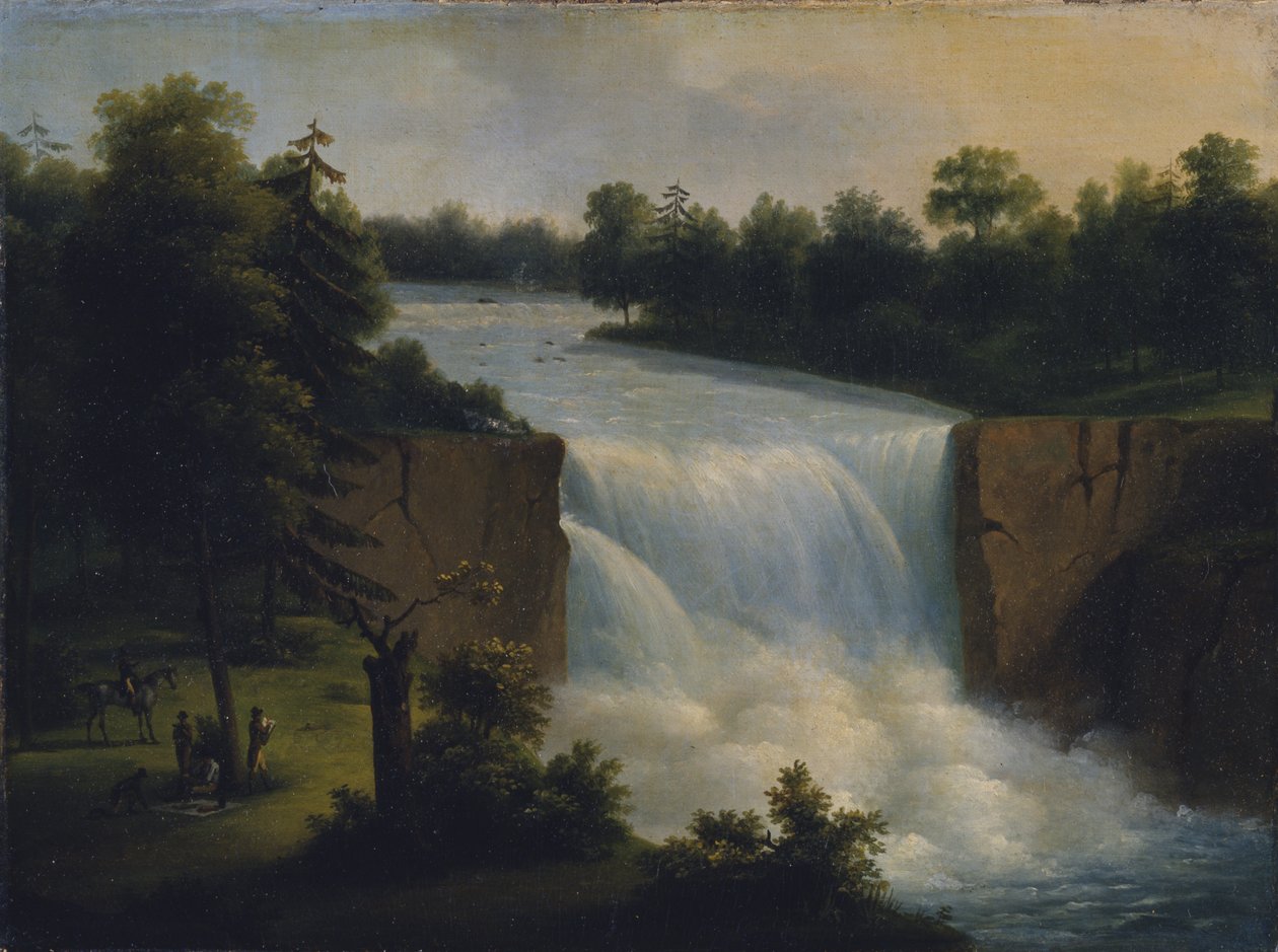 Widok Genesee Falls, Rochester, Nowy Jork, 1797., 1823 autorstwa Duc de Montpensier