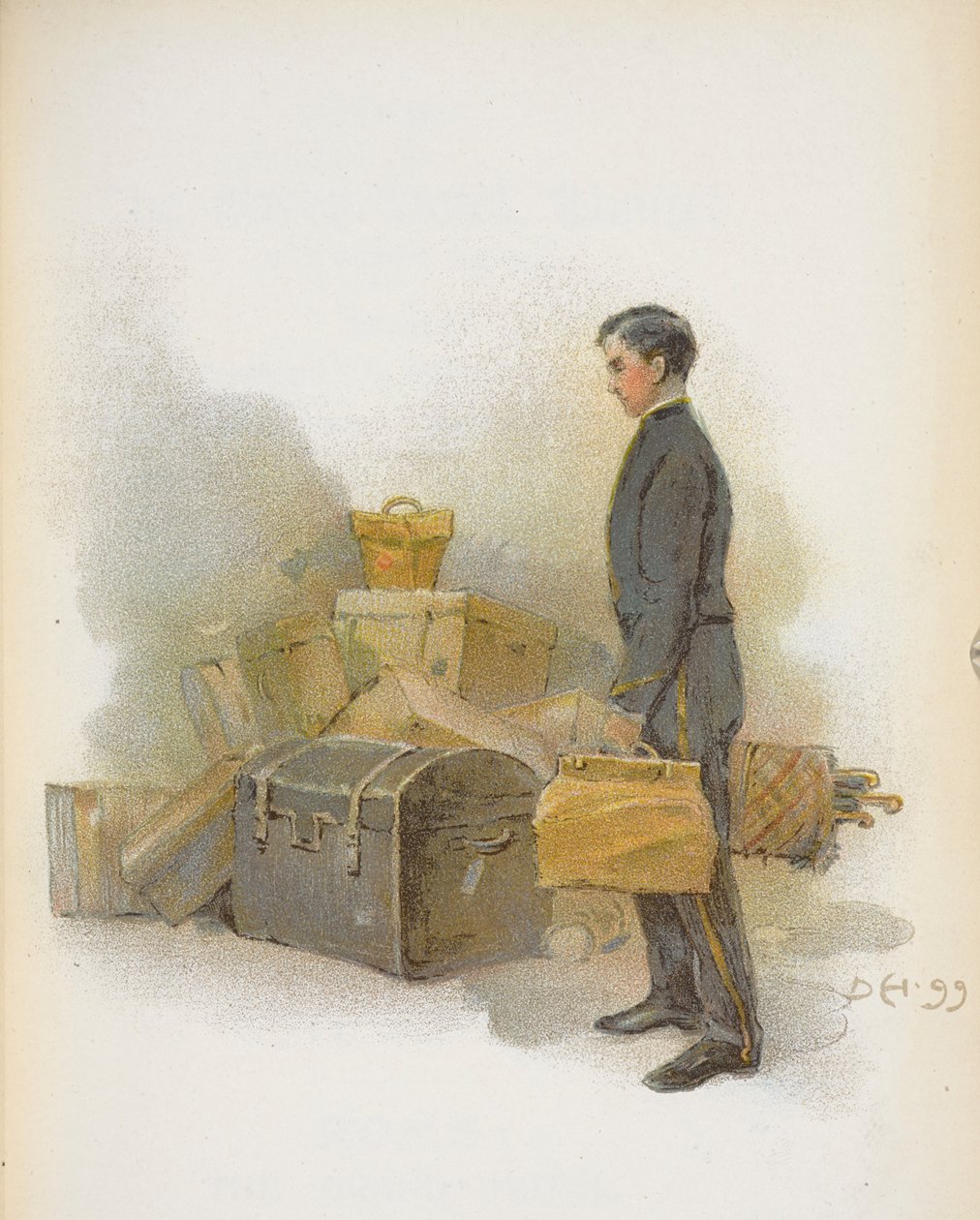 Portier kolejowy. autorstwa Dudley Hardy