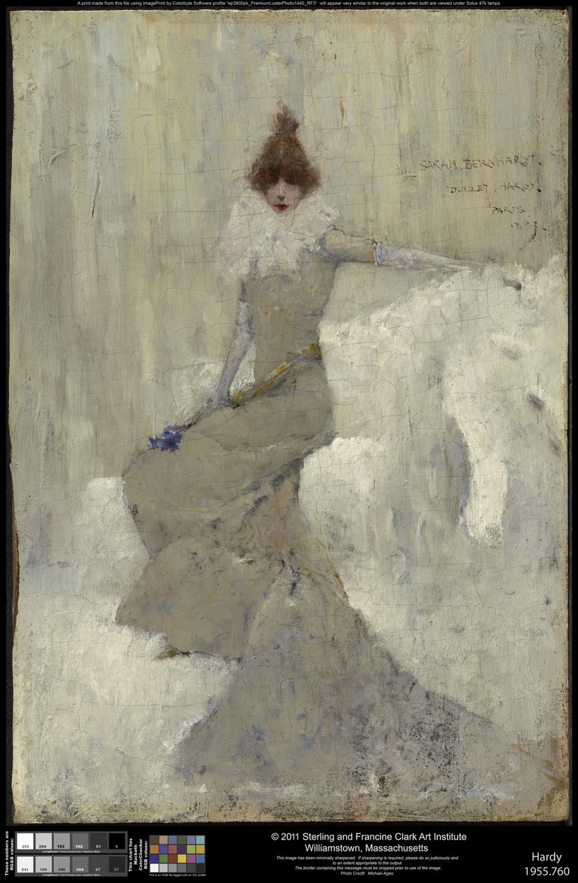 Sarah Bernhardt, 1889 autorstwa Dudley Hardy