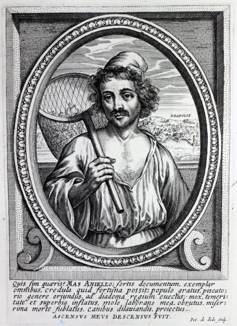 Masaniello, grawerowane przez Petrusa de Iode autorstwa Dutch School