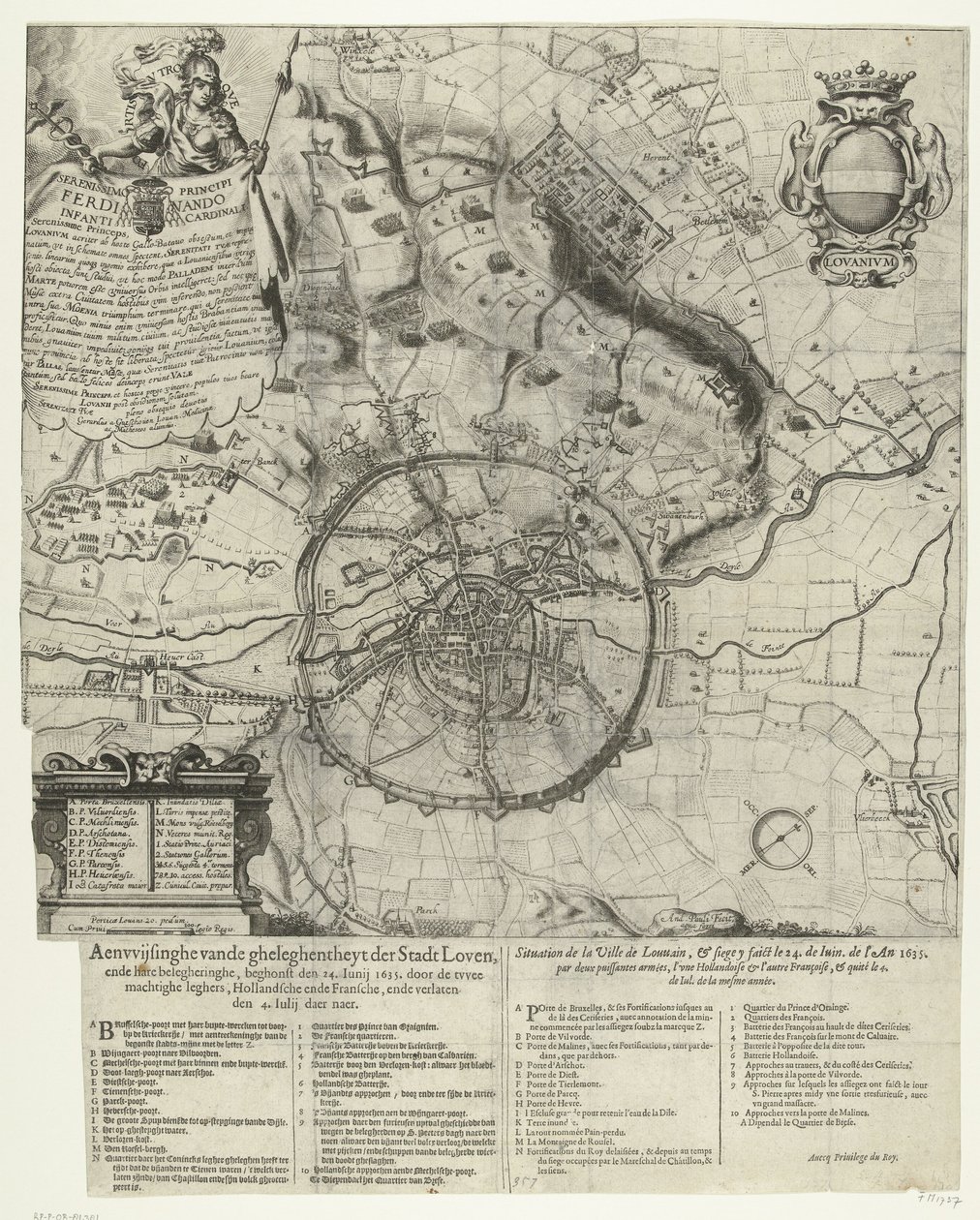 Oblężenie Leuven przez wojska holenderskie i francuskie 1635 autorstwa Dutch School