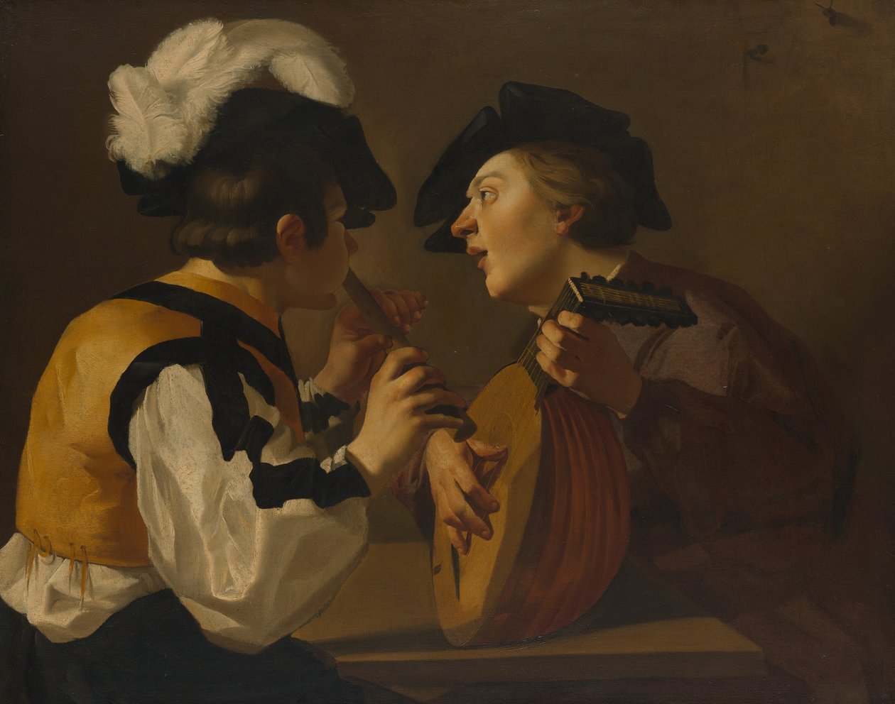 Dwóch muzyków, XVII wiek. autorstwa Dutch