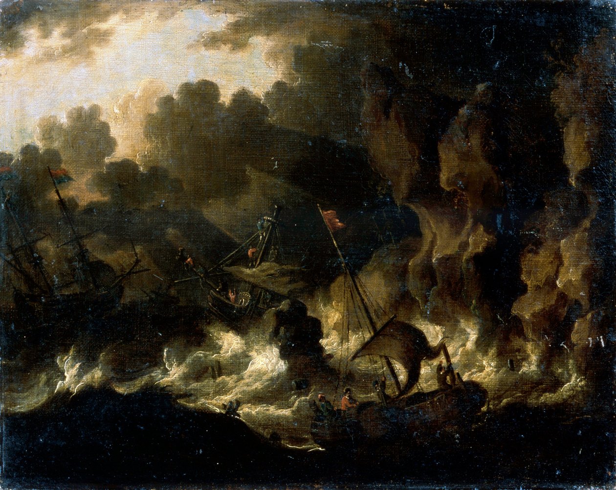 Wzburzone morze, XVII wiek autorstwa Dutch Master