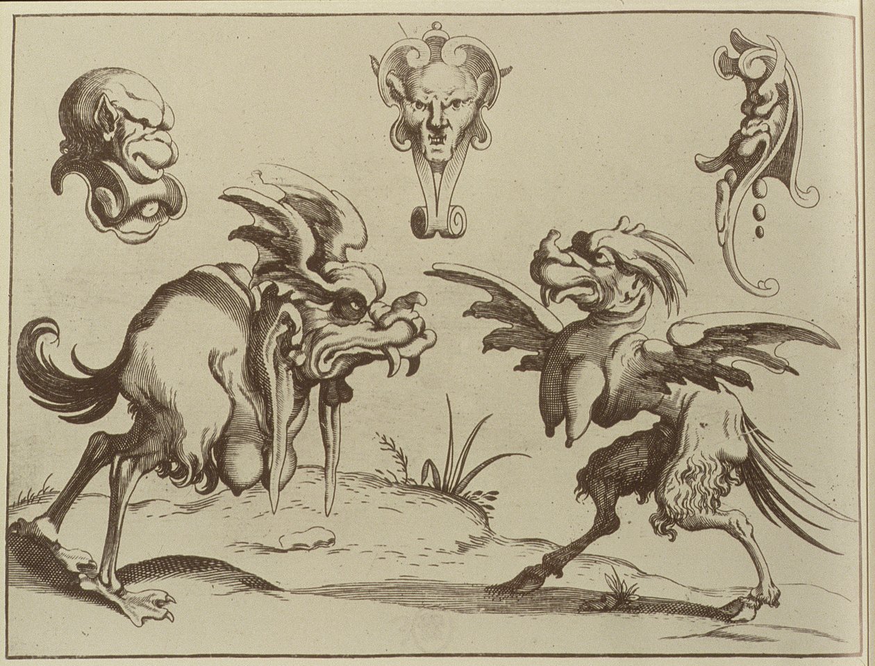 Groteski, 1637 autorstwa Dutch School