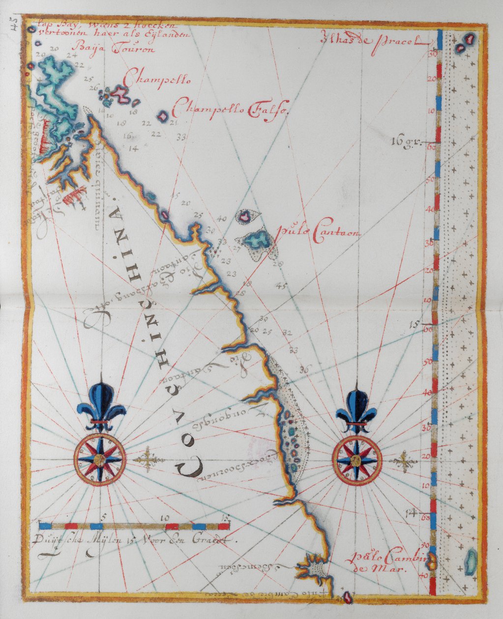 Mapa Cochin-Chiny, Azja. autorstwa Dutch School