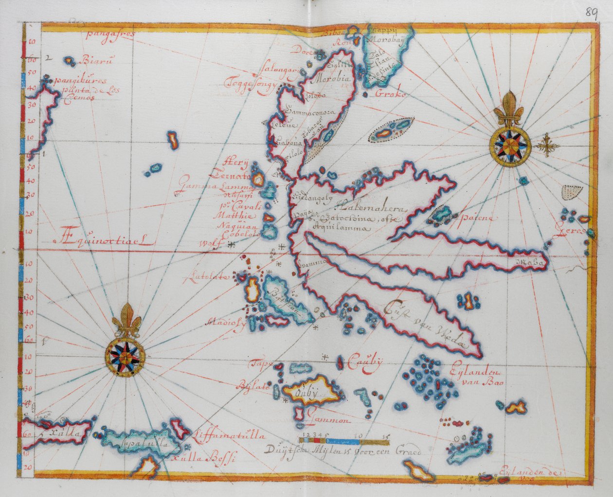Moluki (Maluku), Wyspy E. Indie, Indonezja. autorstwa Dutch School