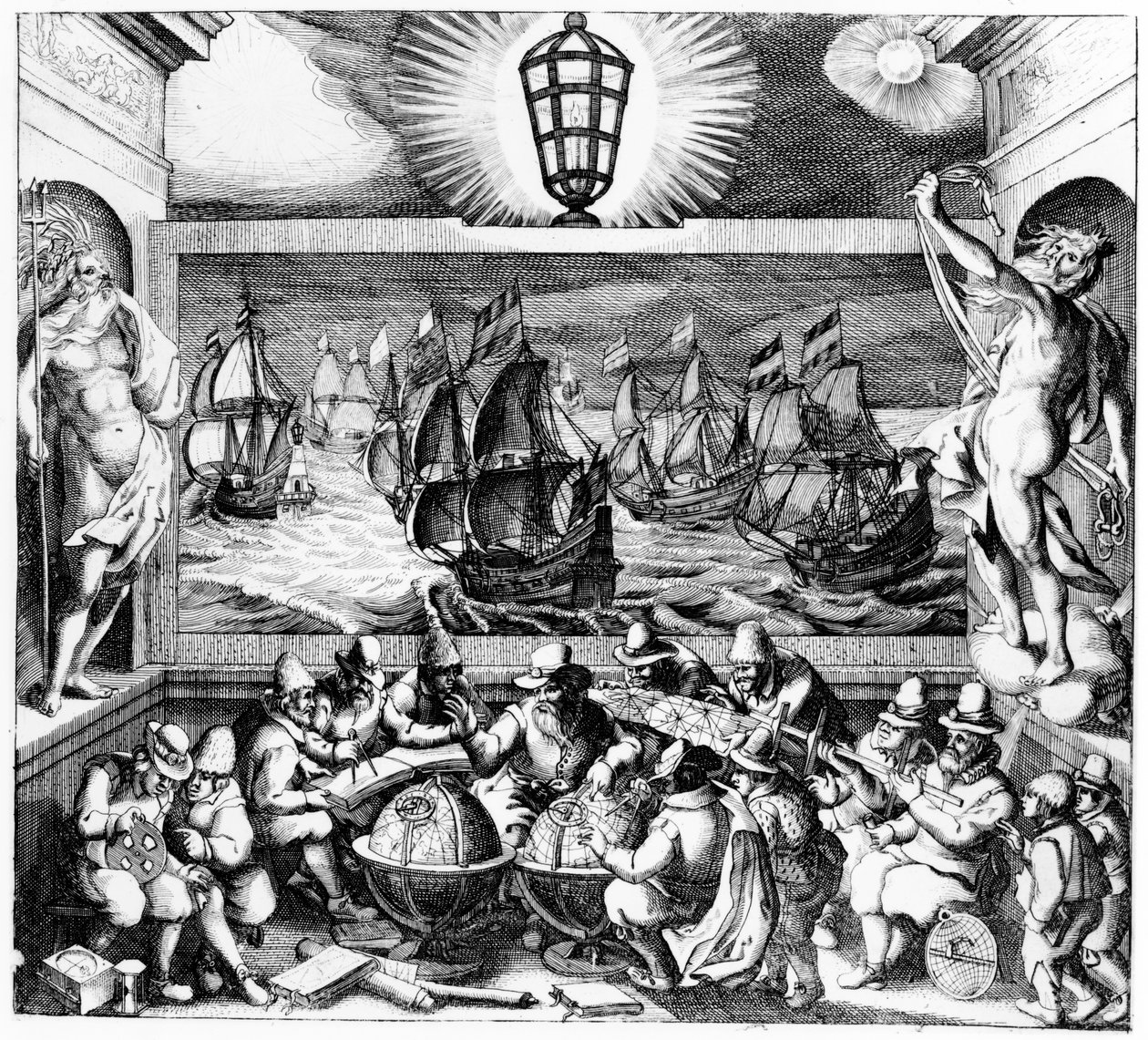 Światło nawigacji, 1608 autorstwa Dutch School