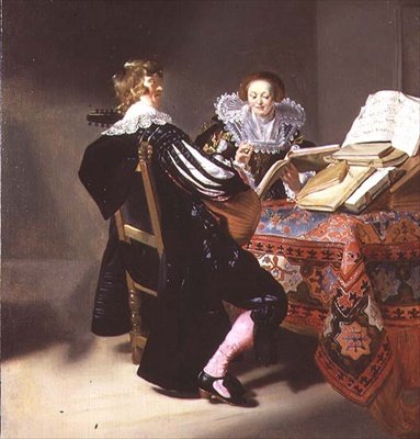 Lutnista (panel) autorstwa Dutch School