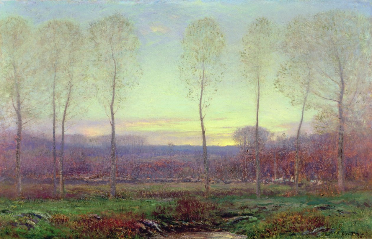 Październikowy zmierzch autorstwa Dwight William Tryon