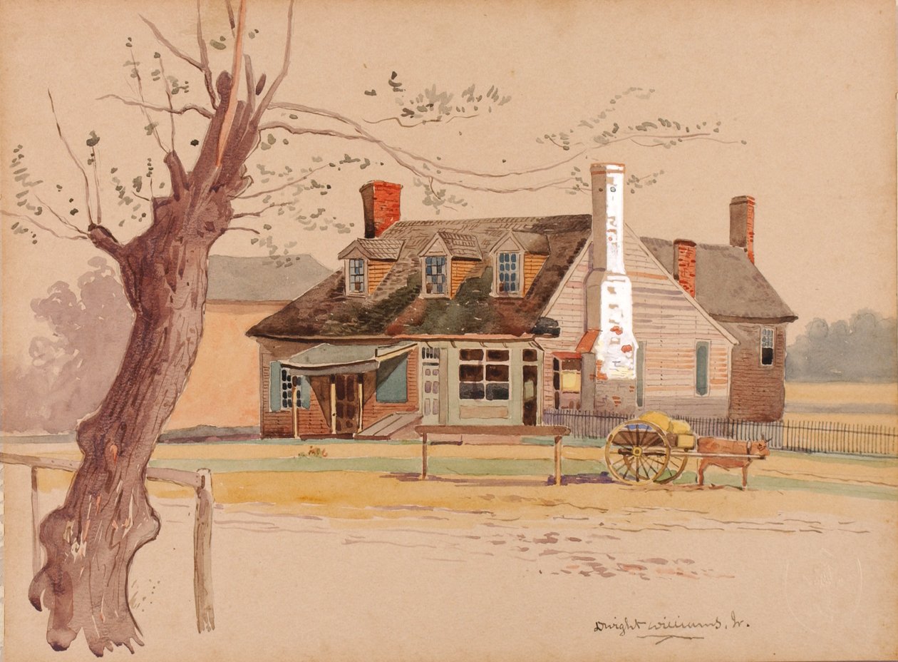 Poczta w Williamsburgu, ca. 1890. autorstwa Dwight Williams
