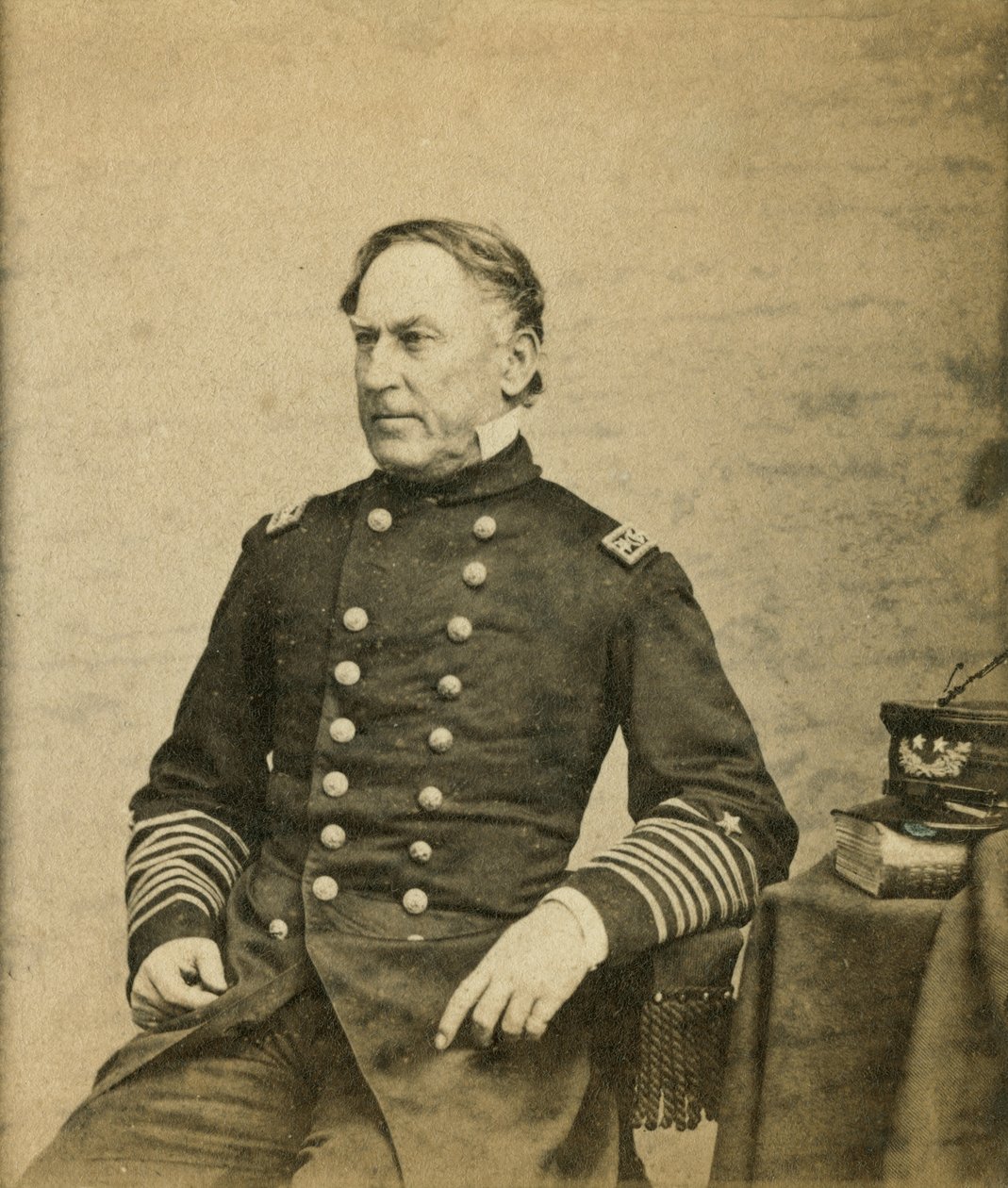 Wiceadmirał David Farragut (1801-70) c.1865 autorstwa E. Anthony