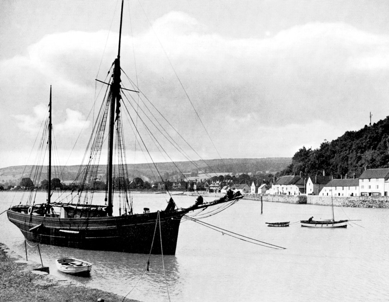 Minehead z muru portowego, Somerset, 1924-1926. autorstwa E. Bastard