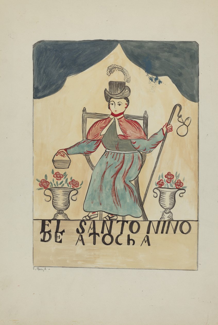 Retablo-Święty Dziecka autorstwa E. Boyd