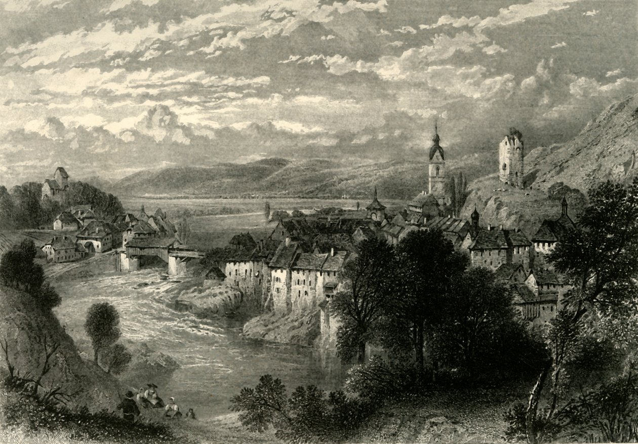 "Laufenburg", ok. 1872 r. autorstwa E I Roberts