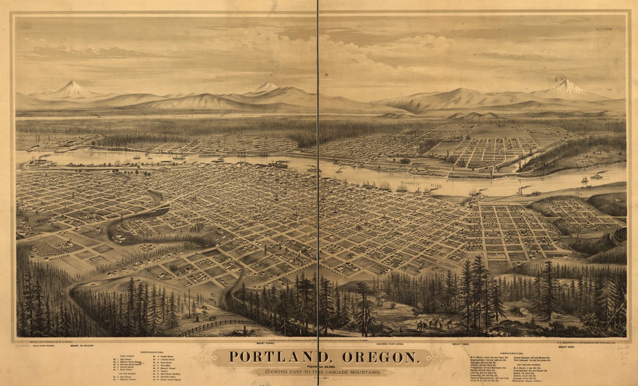 Portland w stanie Oregon. autorstwa E. S. Glover