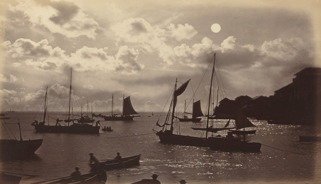 Moonlight Effect-Zatoka Panamy, 1877. autorstwa Eadweard Muybridge