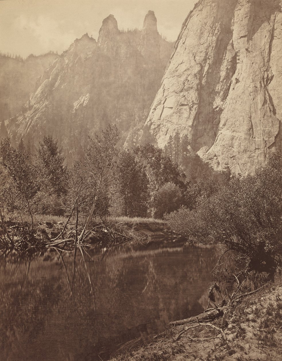 Cathedral Spires, Dolina Yosemite, 1872 (zdjęcie) autorstwa Eadweard Muybridge