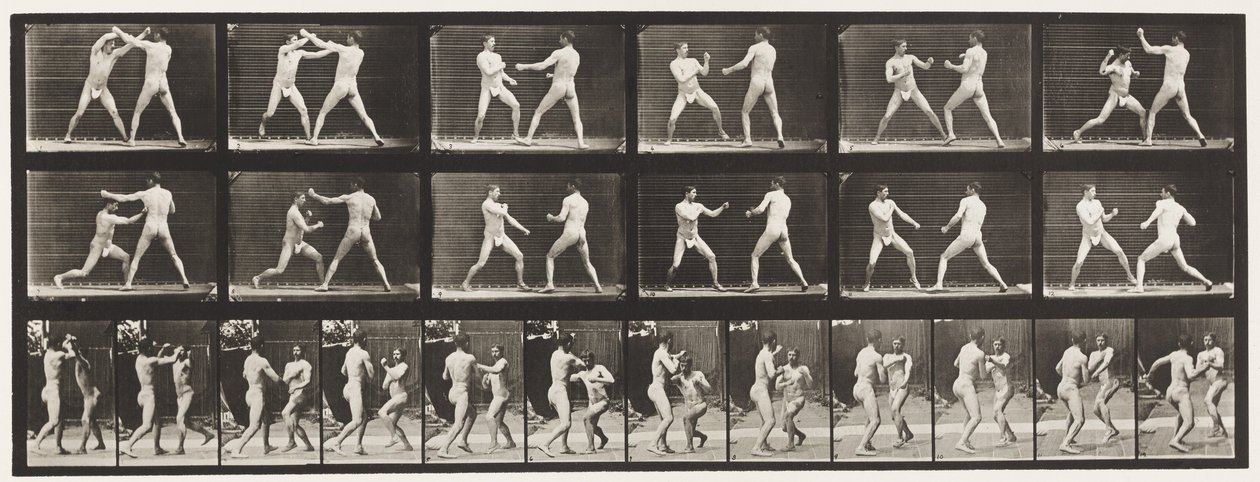 Płyta 329. Boks; (Obuwie) autorstwa Eadweard Muybridge