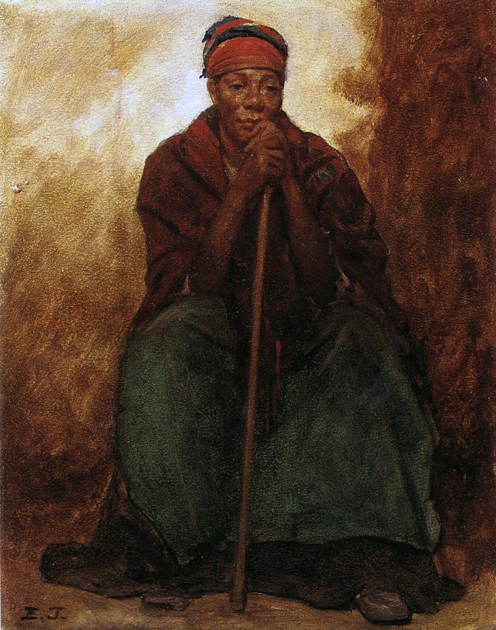 Dinah, Czarna służąca autorstwa Eastman Johnson
