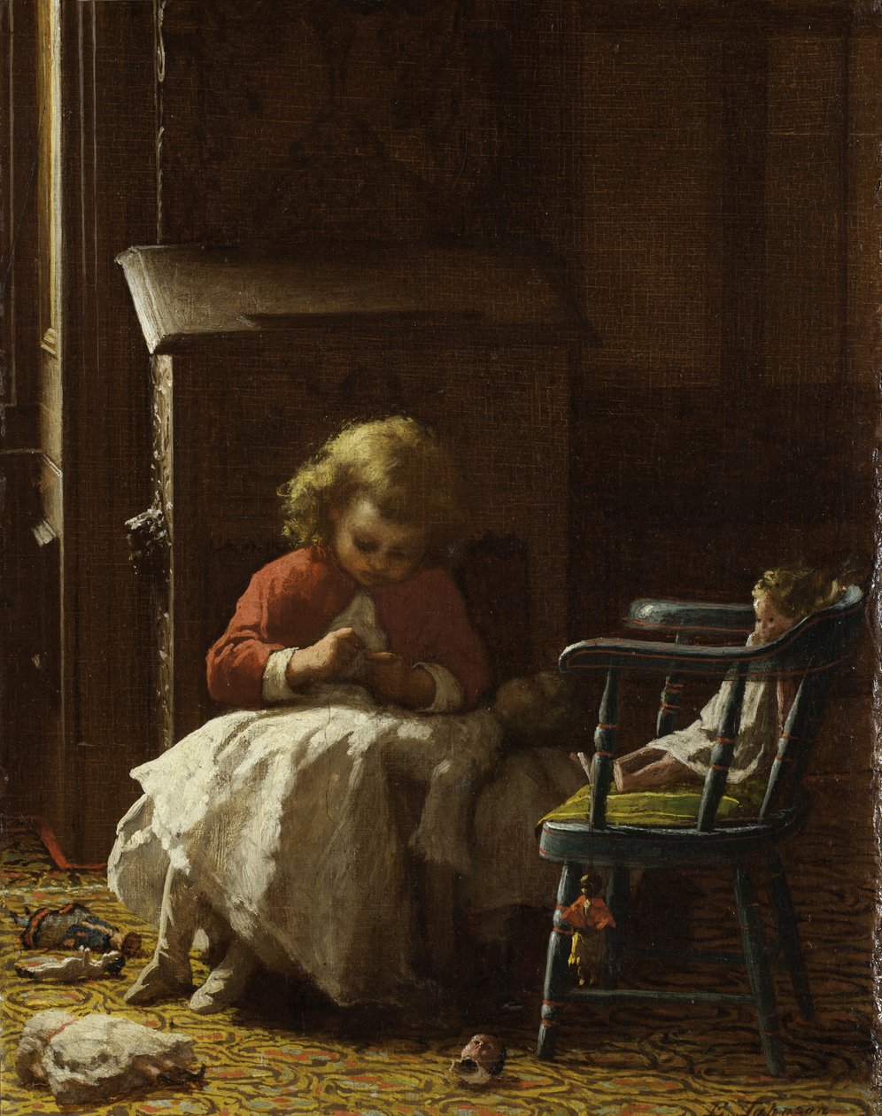 Troska o rodzinę, 1873 autorstwa Eastman Johnson
