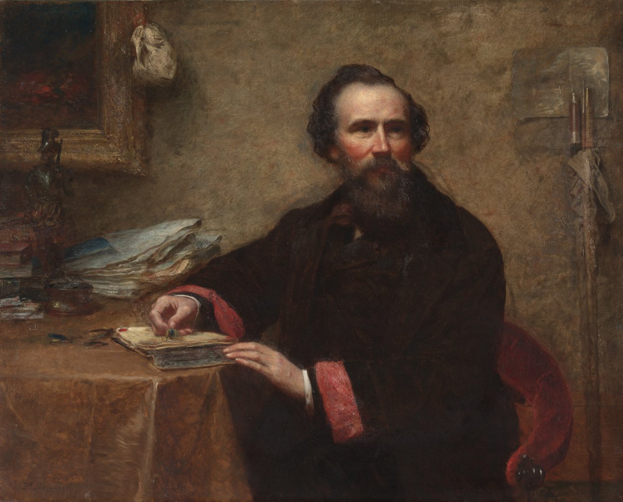 Portret Genio C. Scotta, 1859. autorstwa Eastman Johnson